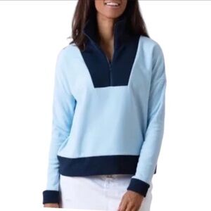 Dudley Stephens size XS blue pitnum quarter zip pull over in great conditon